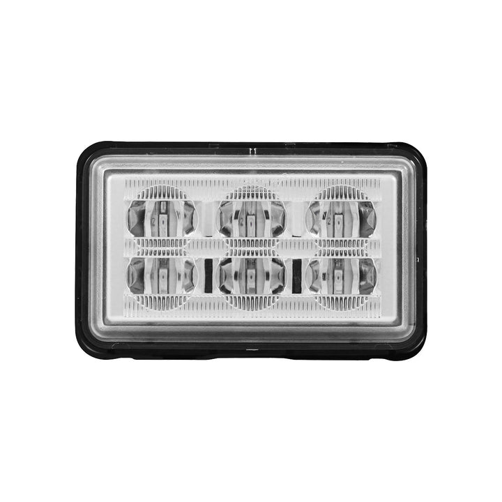 6 High Power LED Rectangular Warning Light With Bracket - Red LED (Bulk)