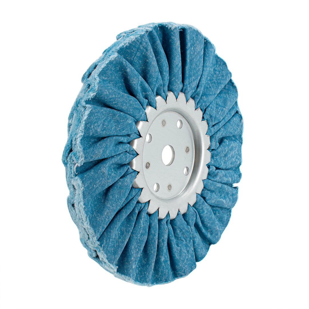8" Blue Treated Airway Buff - 5/8" &amp; 1/2" Arbor