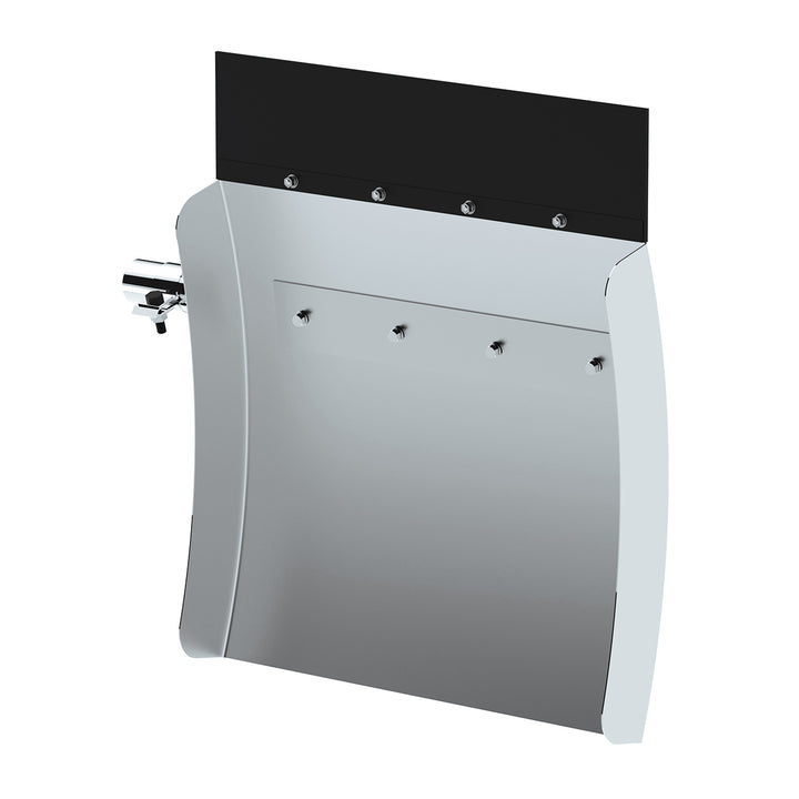 24" x 24" 430 Stainless Steel Quarter Fender With Tube Bracket Set - 4" Side Wall