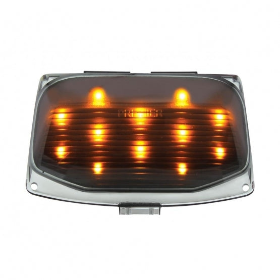12 LED Front Fender Tip Light For Harley Motorcycle - Amber LED/Smoke Lens