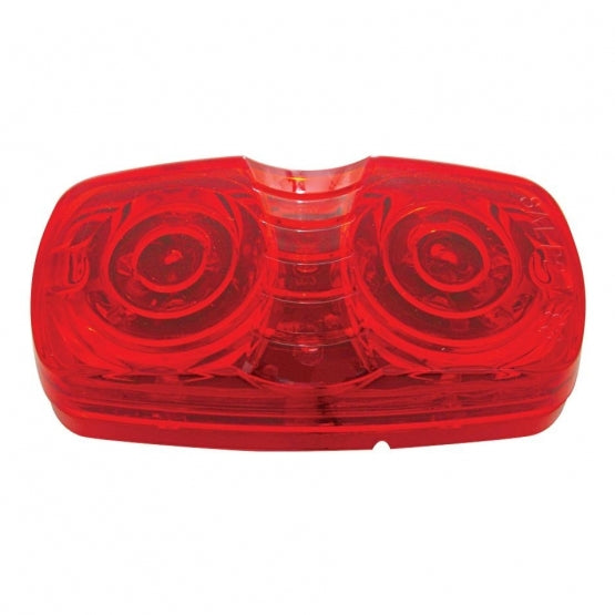 16 LED 4" x 2" Rectangular Light (Clearance/Marker) - Red LED/Red Lens