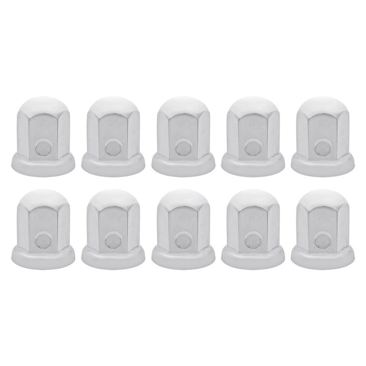 33mm X 2-1/8" Stainless Standard Nut Covers With Flange (10-Pack)