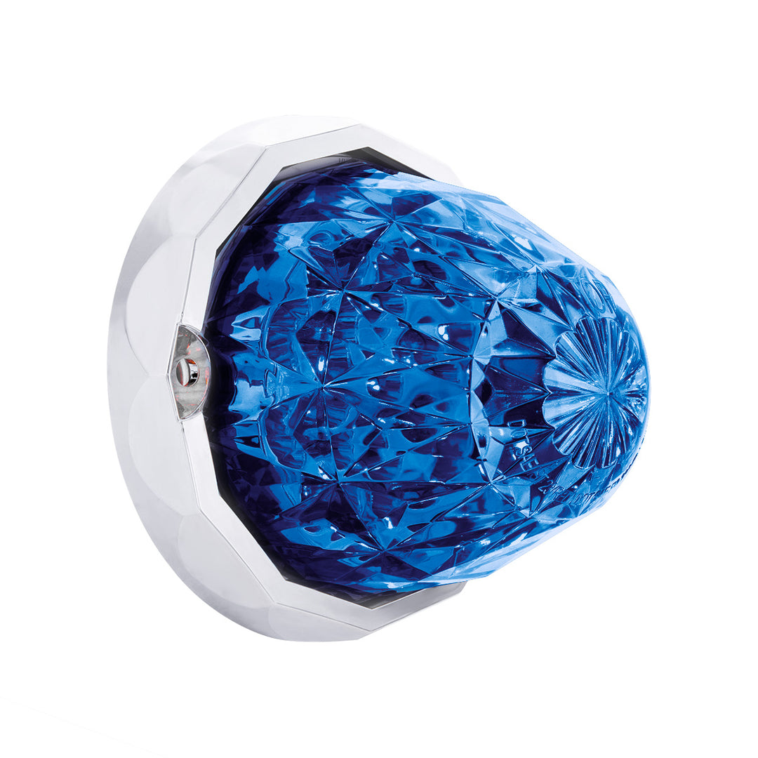 Double Fury 19 LED Dual Function Crystal Watermelon Light Kit With Bezel - Amber &amp; Blue LED/Clear Lens