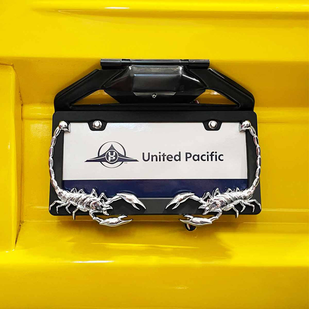 Scorpion License Plate Frame - Chrome