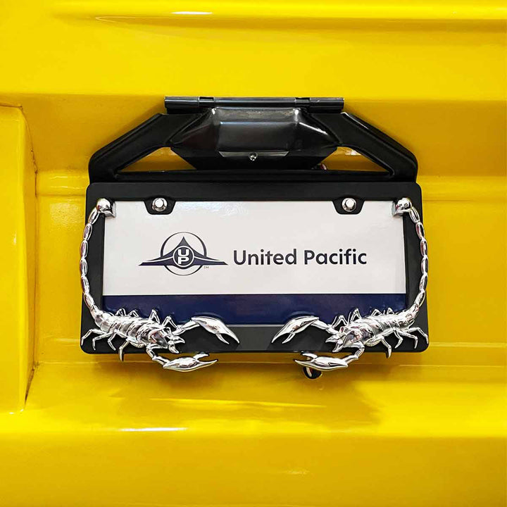 Scorpion License Plate Frame - Chrome