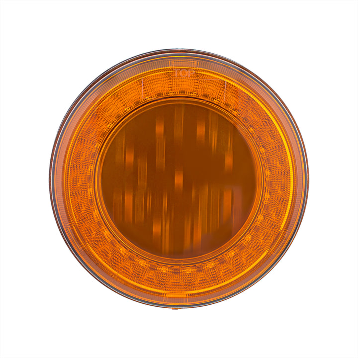 33 LED 4" Round Lumos Light X - Series (Turn Signal) - Amber LED/Amber Lens
