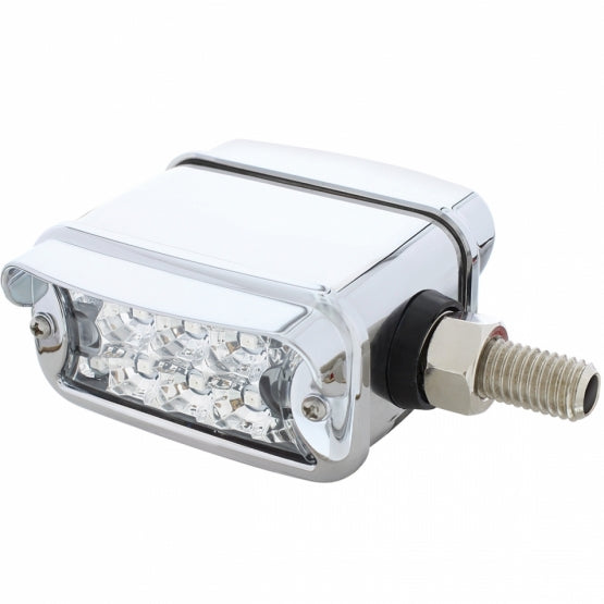 20 LED Dual Function Reflector Double Face Light W/Visor - Horizontal Mount - Amber &amp; Red LED/Clear Lens