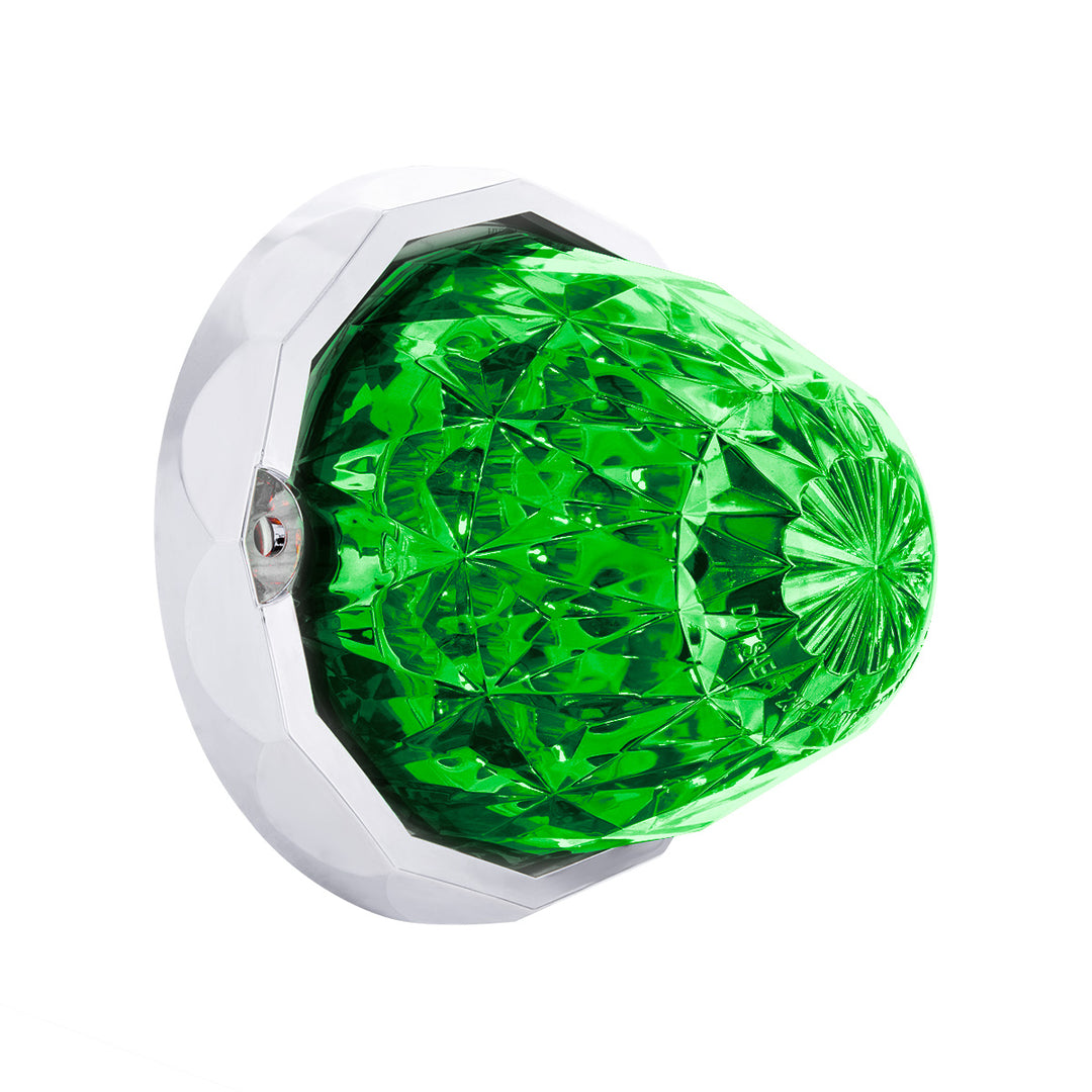 Double Fury 19 LED Dual Function Crystal Watermelon Light Kit With Bezel - Amber &amp; Green LED/Clear Lens