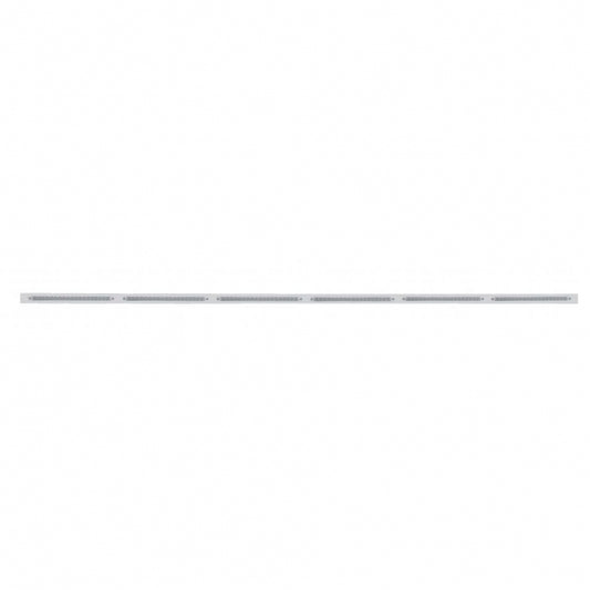 79-1/2" Stainless Bumper Light Bracket With 6X 19 LED 12" Light Bars - Red LED/Clear Lens