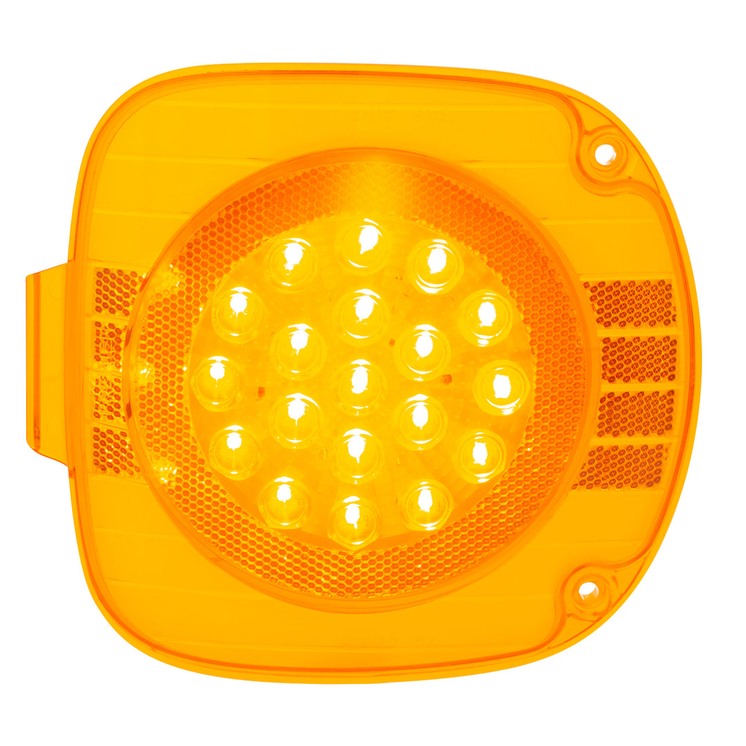 22 LED Turn Signal Light For 1996-2010 Freightliner Century - Amber LED/Amber Lens