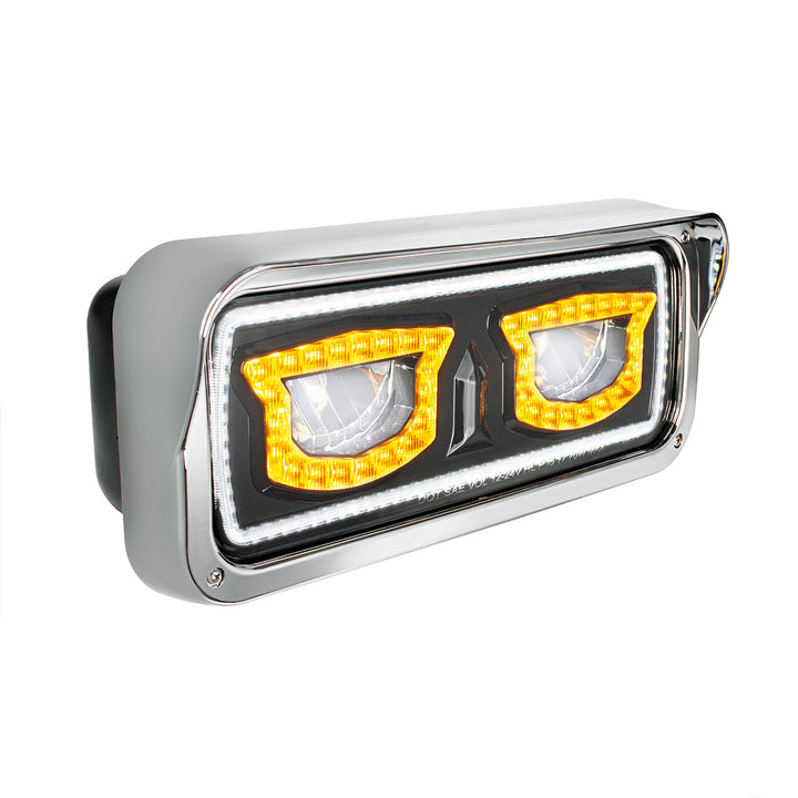 High Power Blackout LED Headlight With Turn Signal And Position Light - Driver