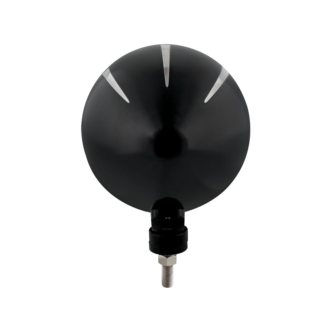 Black "Billet" Style Groove Headlight 11 LED Bulb - Chrome
