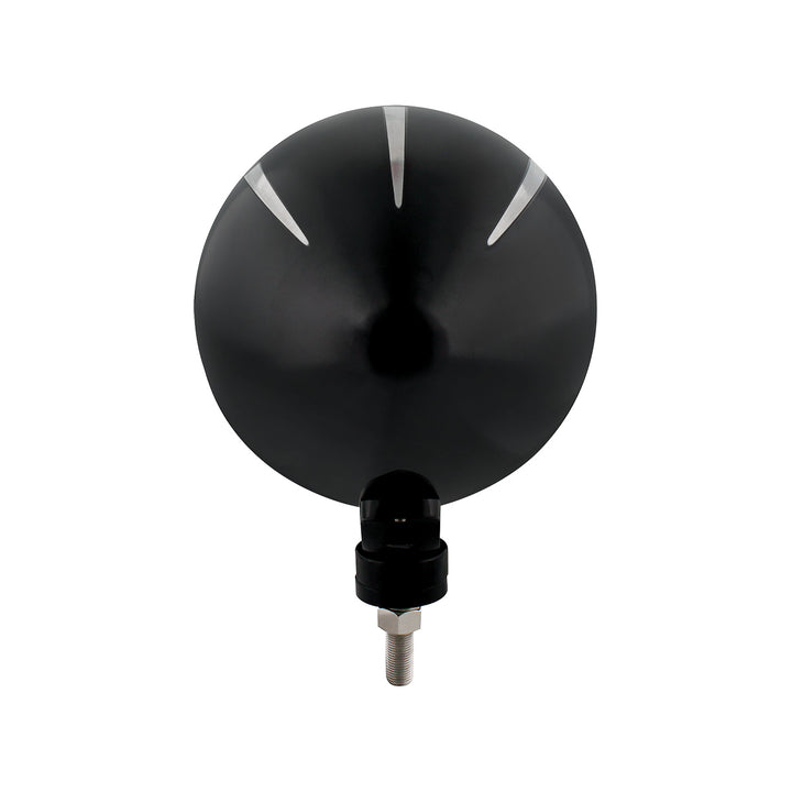 Black "Billet" Style Groove Headlight 11 LED Bulb - Chrome