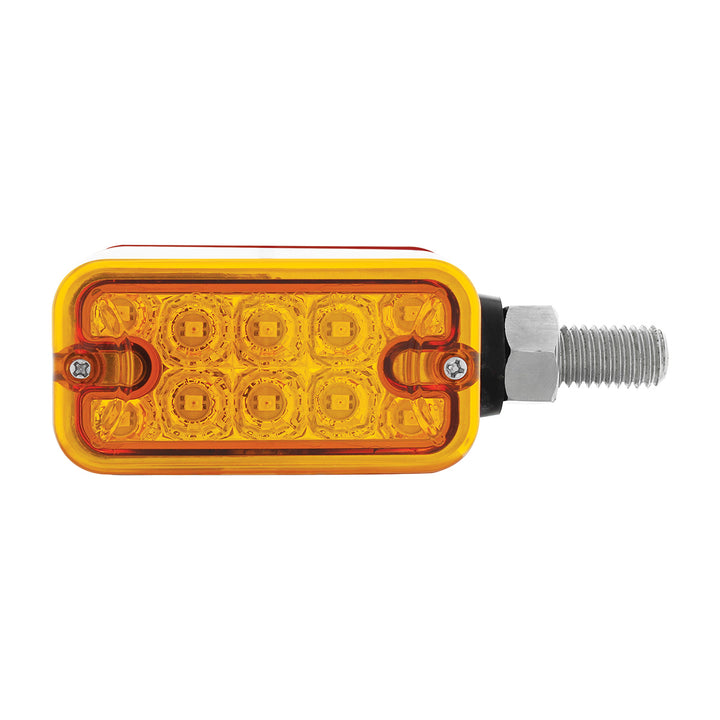20 LED Dual Function Reflector Double Face Light - Horizontal Mount - Amber &amp; Red LED/Amber &amp; Red Lens