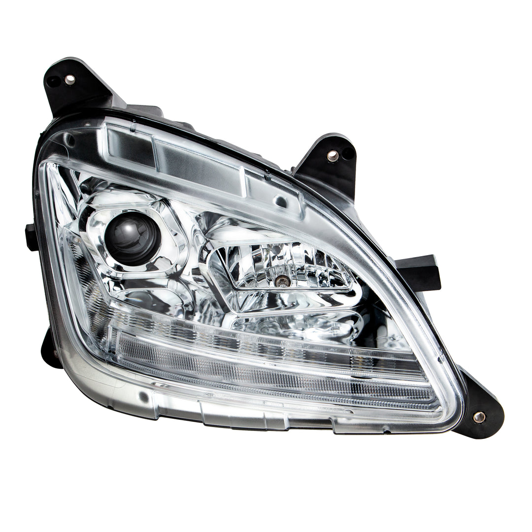 Chrome Projection Headlight With LED Sequential Turn and DRL For 2012-2021 Peterbilt 579 - Passenger