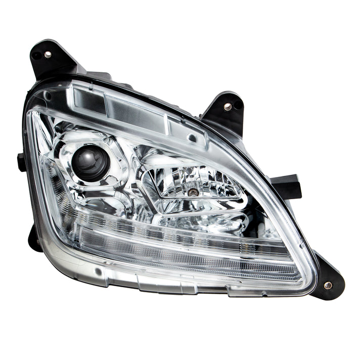 Chrome Projection Headlight With LED Sequential Turn and DRL For 2012-2021 Peterbilt 579 - Passenger