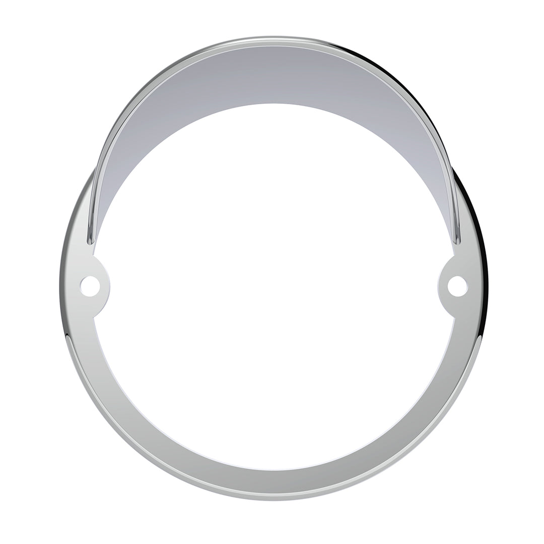 Chrome LED Light Flush Mount Base With Visor (Bulk)