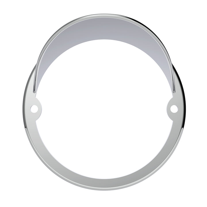 Chrome LED Light Flush Mount Base With Visor (Bulk)
