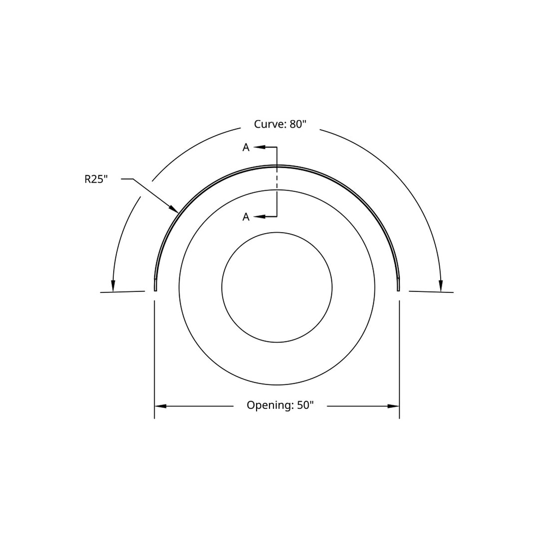 80" 430 Stainless Steel (18ga) Single Axle Fender - SR Series (Pair)