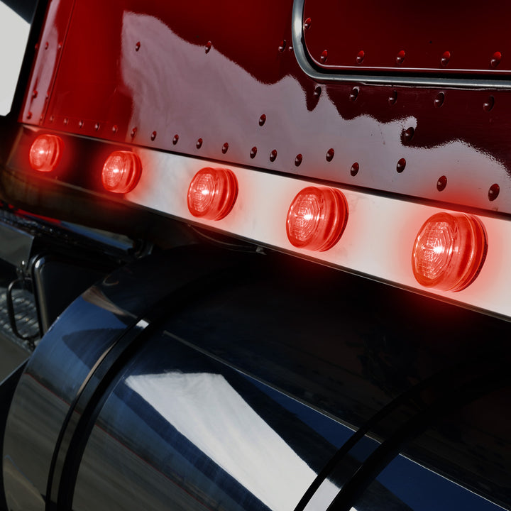 3 LED Oval Clearance/Marker Light - Red LED/Red Lens