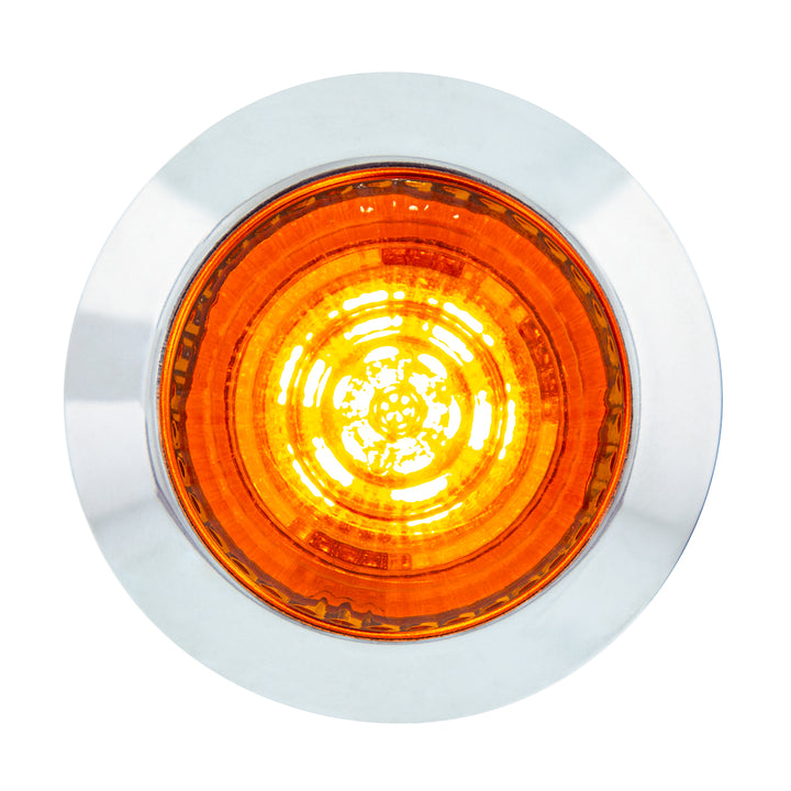 6 LED 1-1/4" Dual Function Light (Clearance/Marker) - Amber LED/Amber Lens