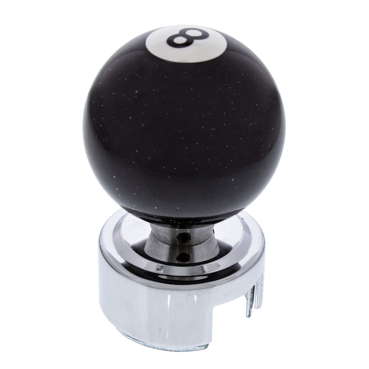 Number 8 Pool Ball Gearshift Knob With Glitter For 13/15/18 Speed Eaton Style Shifters