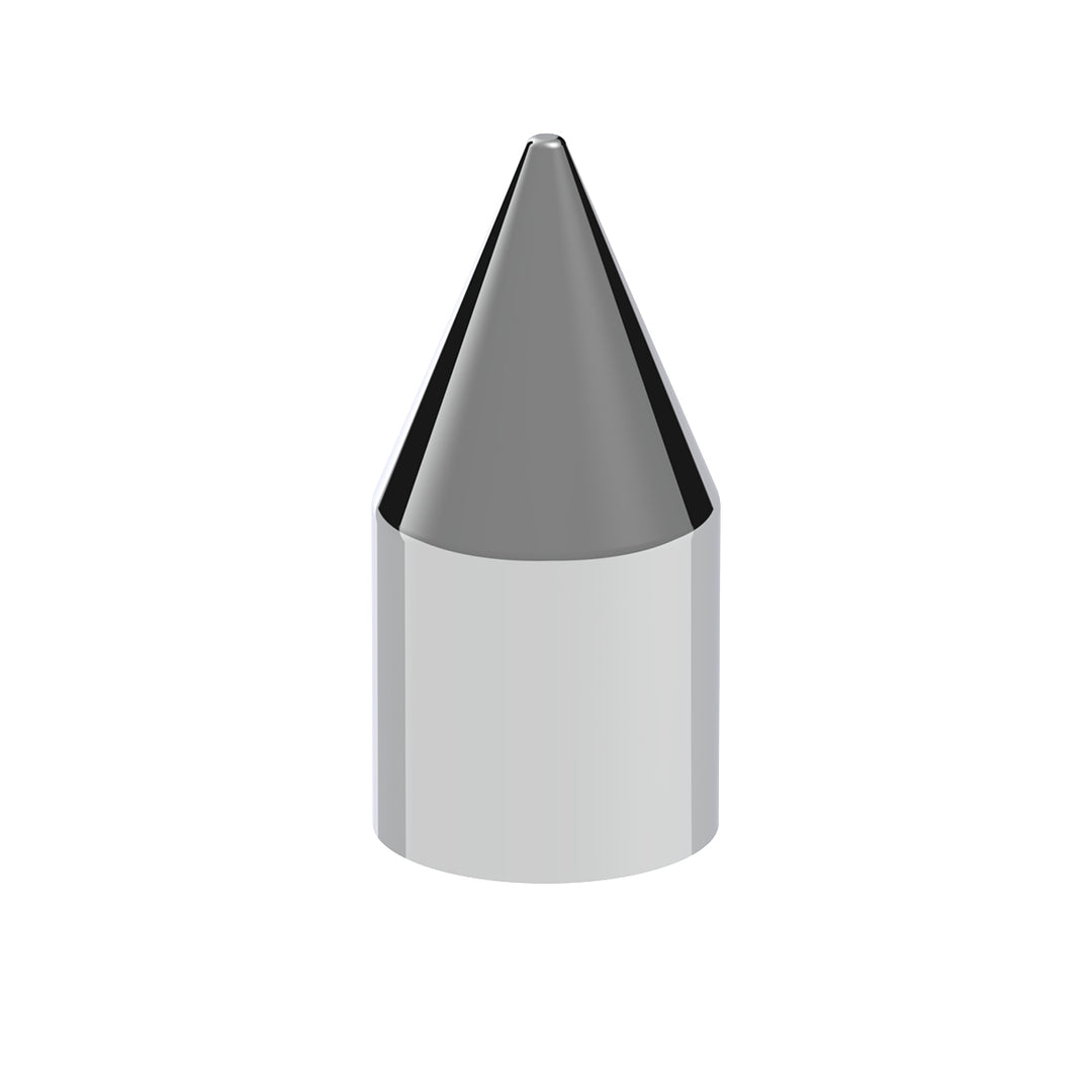 15/16" x 2-1/2" Chrome Plastic Spike Nut Cover - Push-On (Color Box of 60)