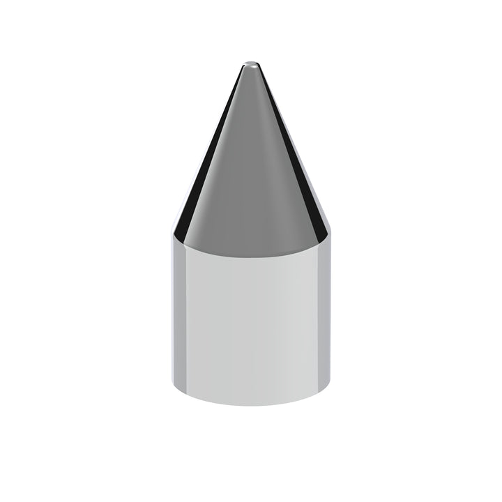 15/16" x 2-1/2" Chrome Plastic Spike Nut Cover - Push-On (Color Box of 60)