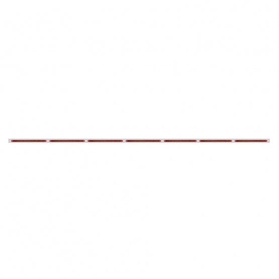 94" Stainless Steel Light Bracket With 7 x 19 LED 12" Reflector Light Bars - Red LED/Red Lens