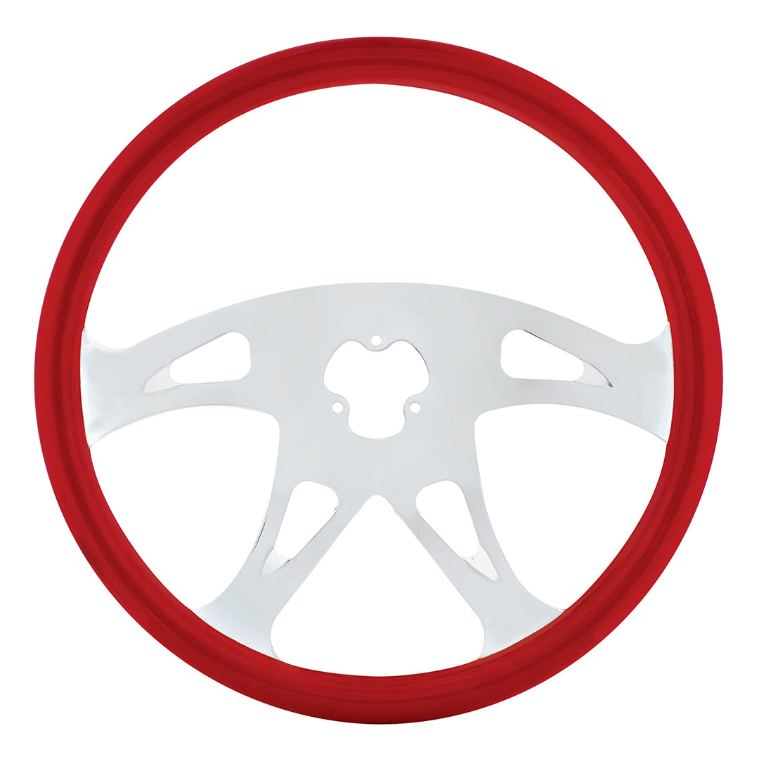 18" Color Boss Steering Wheel - Indigo Red