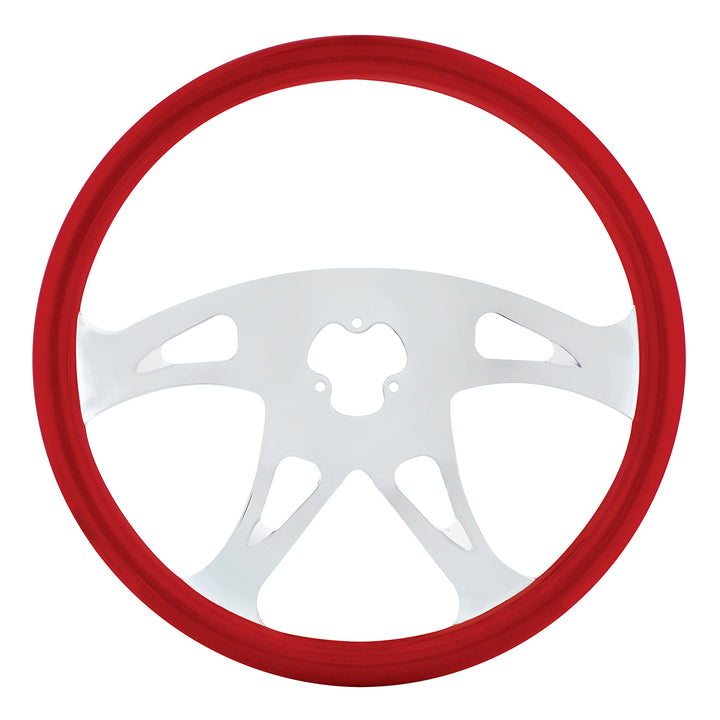 18" Color Boss Steering Wheel - Indigo Red