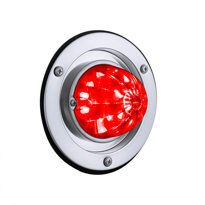 17 LED Dual Function Watermelon Light Sleeper Bunk Kit With 304 Stainless Steel Bezel - Red LED/Red Lens