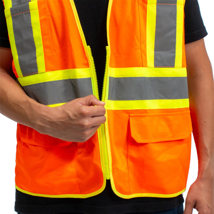 RigGear High Visibility Reflective Orange Safety Vest - XXX Large