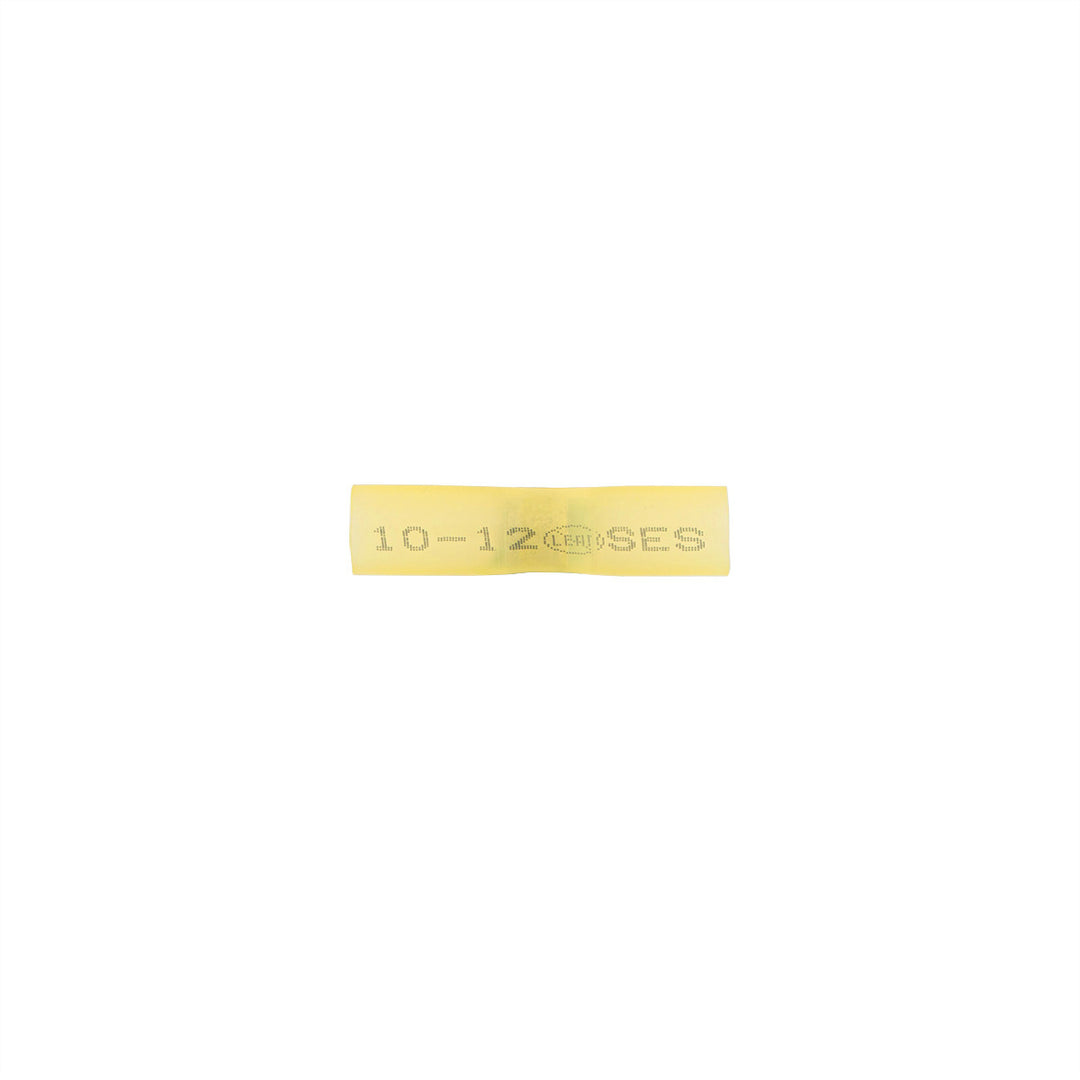 12-10 AWG Stainless Steel Heat Shrink Butt Connector - Yellow (4-Pack)