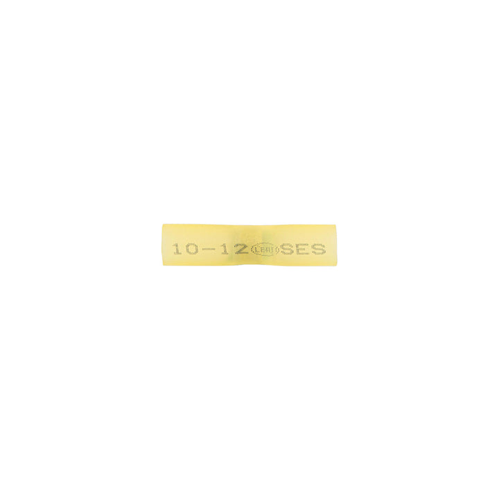12-10 AWG Stainless Steel Heat Shrink Butt Connector - Yellow (4-Pack)