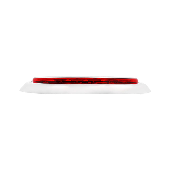 10 LED 6" Oval Light With Bezel (Stop, Turn &amp; Tail) - Red LED/Red Lens