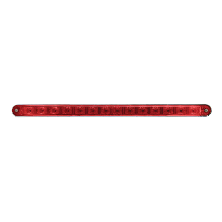 14 LED 12" Sequential Light Bar With Bezel - Red LED/Red Lens