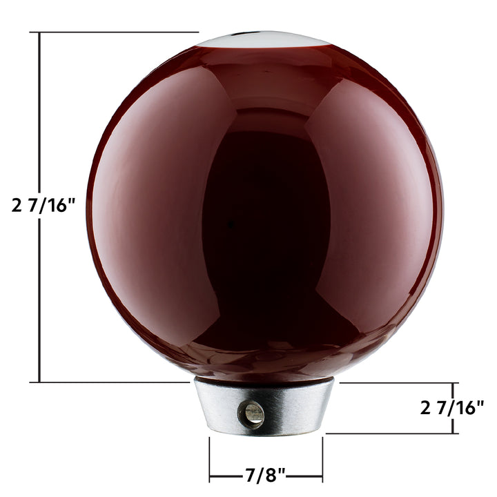 Number 7 Pool Ball Gearshift Knob - Gloss Maroon