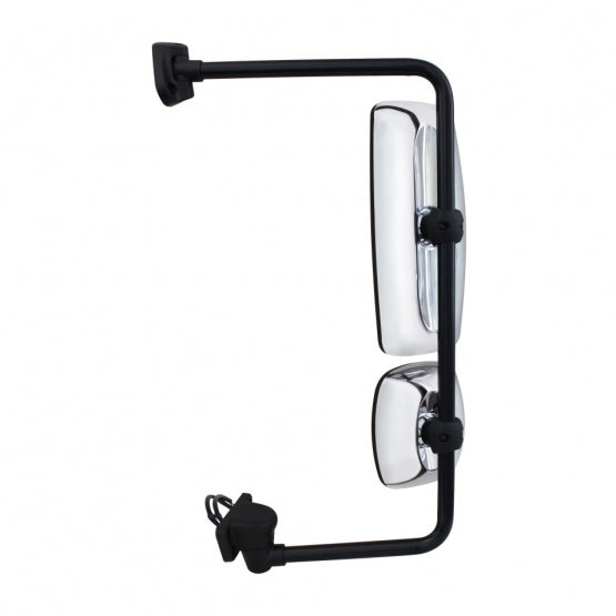 Chrome Mirror Assembly With Power Adjust &amp; Heated For Freightliner M2 - Driver