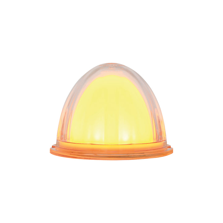 9 LED Dual Function GloLight Watermelon Cab/Auxiliary Light - Amber LED/Clear Lens (Bulk)