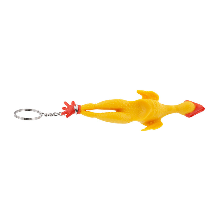Rubber Chicken Novelty Keychain