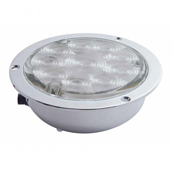 10 LED 4" Flange Mount Back-Up Light - White LED/Clear Lens