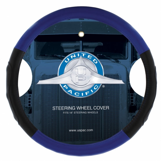 18" Duo Tone Steering Wheel Cover - Black &amp; Blue