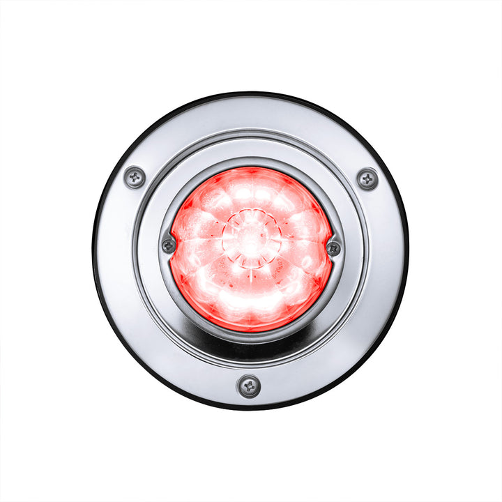 17 LED Dual Function Watermelon Light Sleeper Bunk Kit With 304 Stainless Steel Bezel - Red LED/Clear Lens