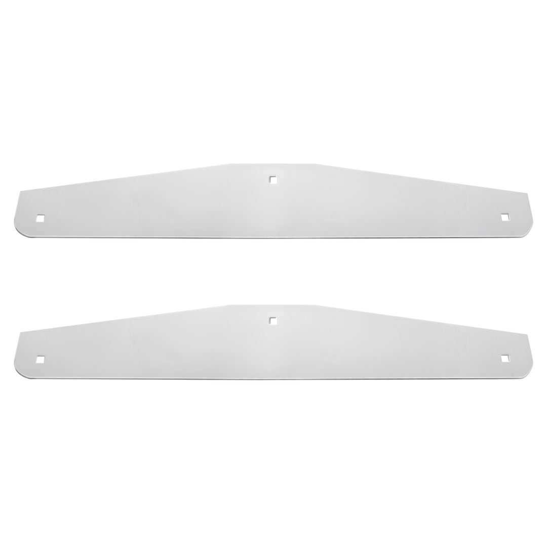 24" x 4" Stainless Steel Bottom Mud Flap Plates - Bolt Thru (Card of 2)
