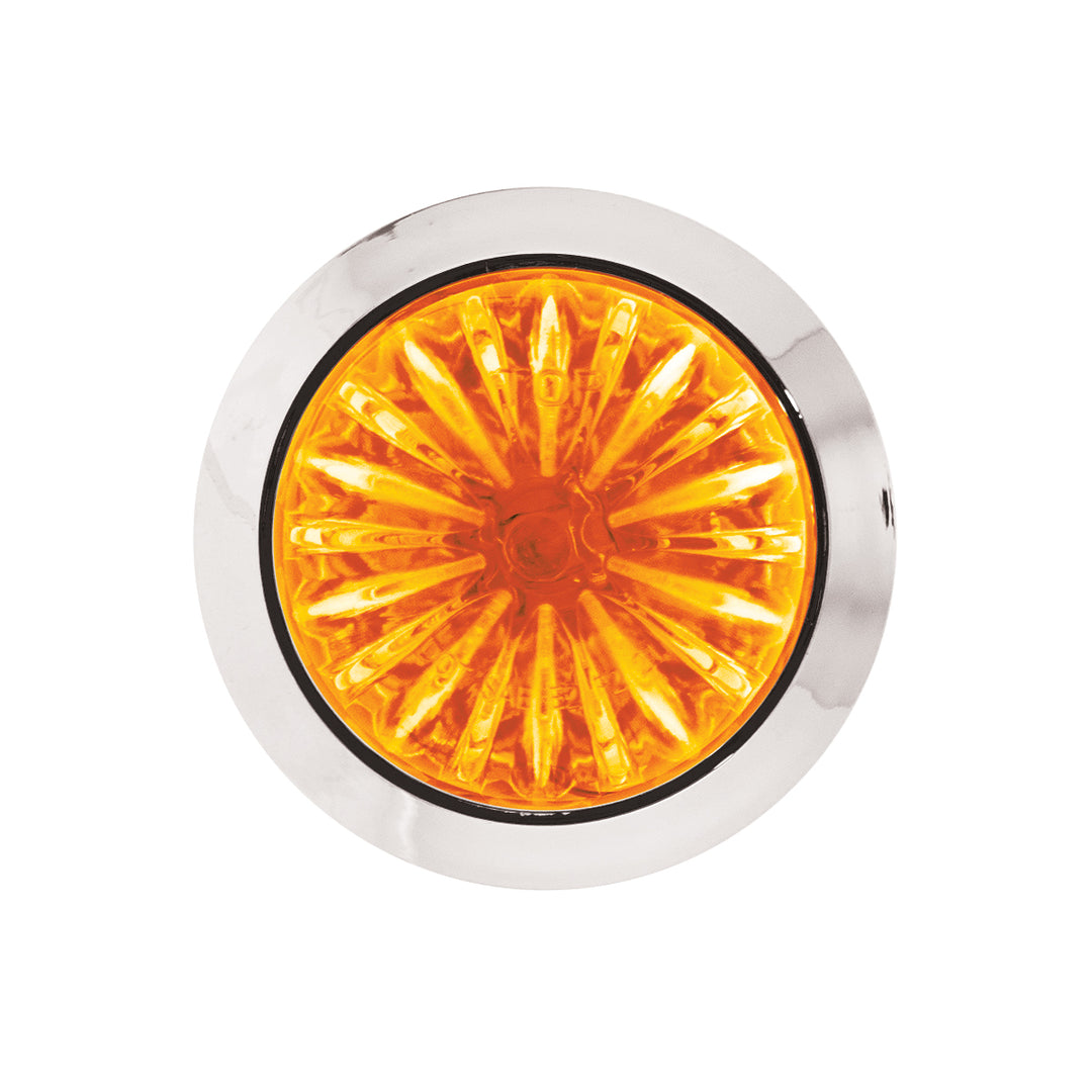 2 LED Dual Function 1-1/8" Watermelon Light (Clearance/Marker) - Amber LED/Amber Lens