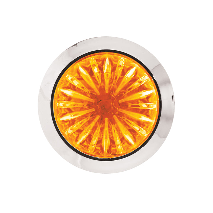 2 LED Dual Function 1-1/8" Watermelon Light (Clearance/Marker) - Amber LED/Amber Lens