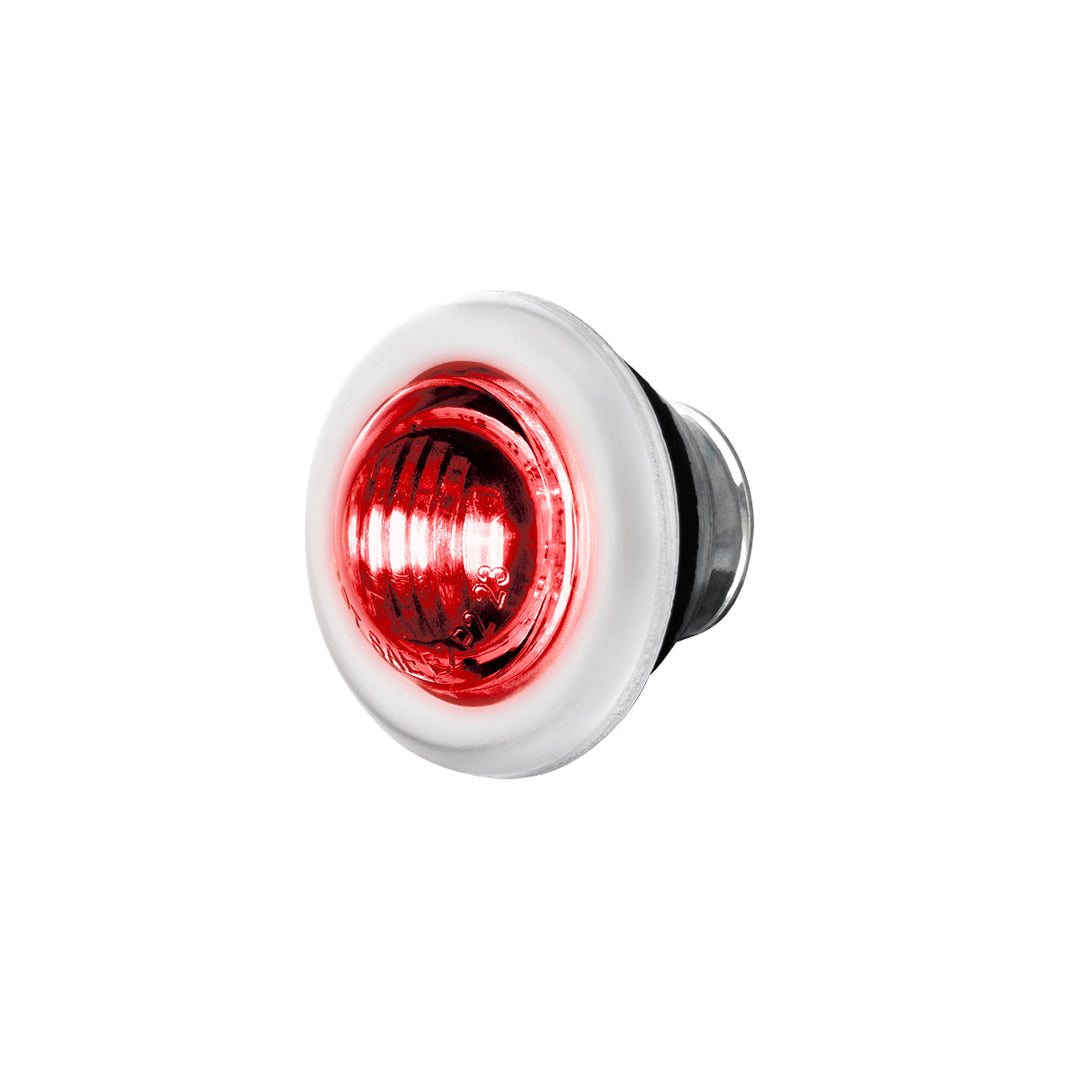 2 LED 3/4" Mini Double Fury Light (Clearance/Marker) - Amber &amp; Red LED/Clear Lens