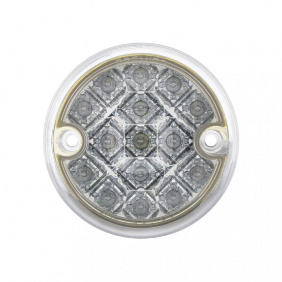 30 LED 3" Dual Function Reflector Double Face Light Kit - Amber &amp; Red LED/Clear Lens
