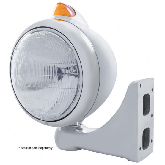 Stainless Steel Guide 682-C Headlight 6014 &amp; Original Style LED Signal - Amber Lens